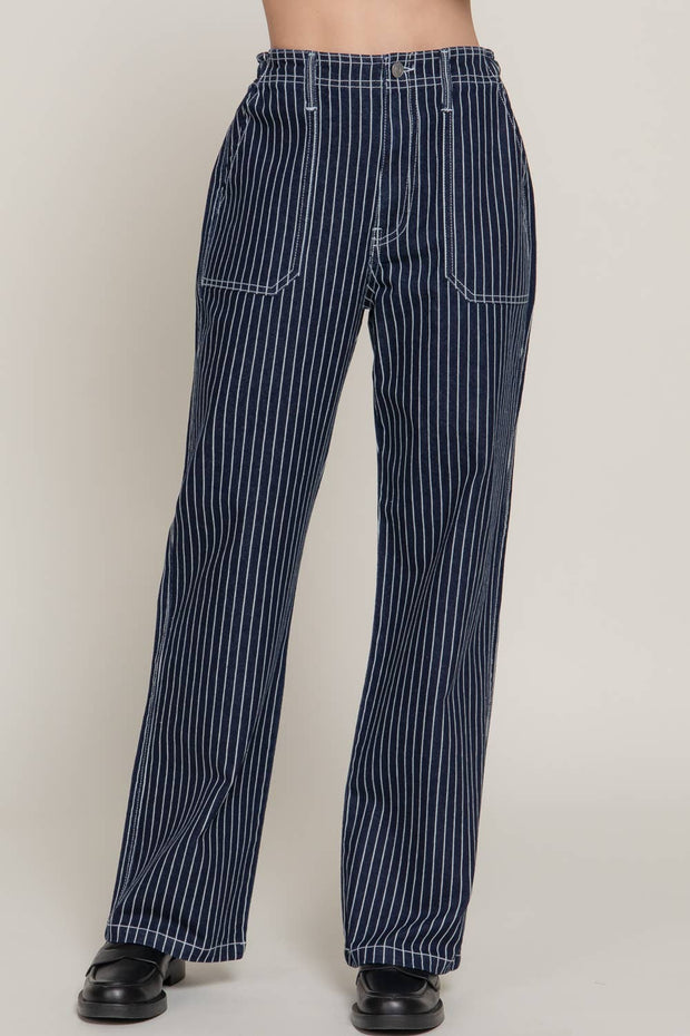 Boardwalk Stripe Straight Pants