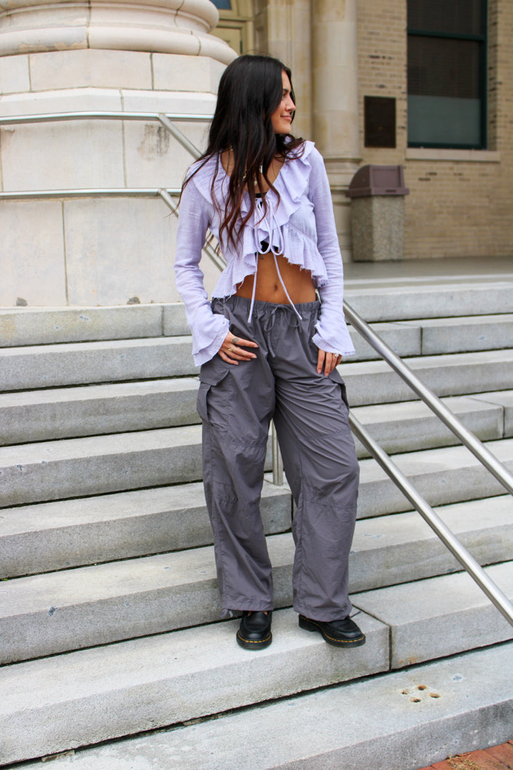 Ziggie Parachute Cargo Pants Grey