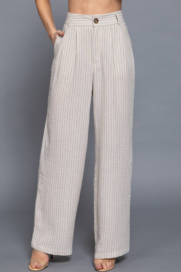 Coastal Lines Straight Leg Pants