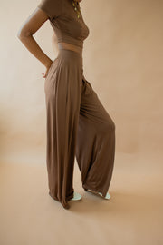 Brandy Wide Leg Pants Chocolate