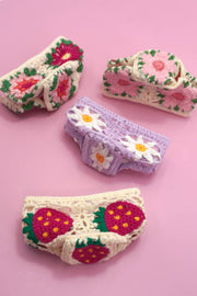 JUMBO CROCHET FLORAL HAIR CLAW CLIPS