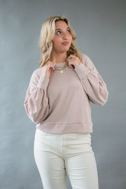 Laura Ribbed Top Oatmeal