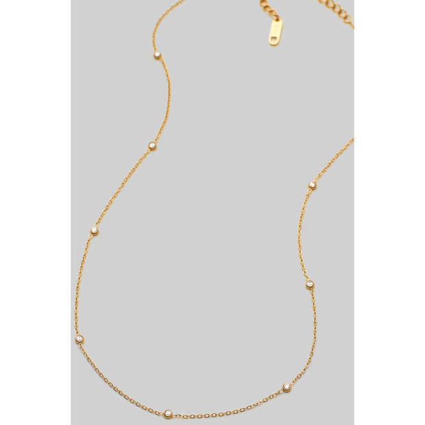 18k Gold Dipped Cz Necklace