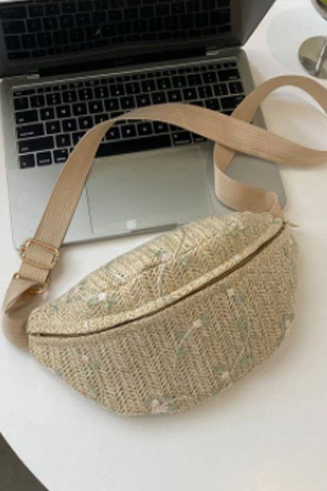 Crossbody Straw Bag