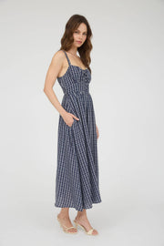 Taliah Plaid Midi Dress