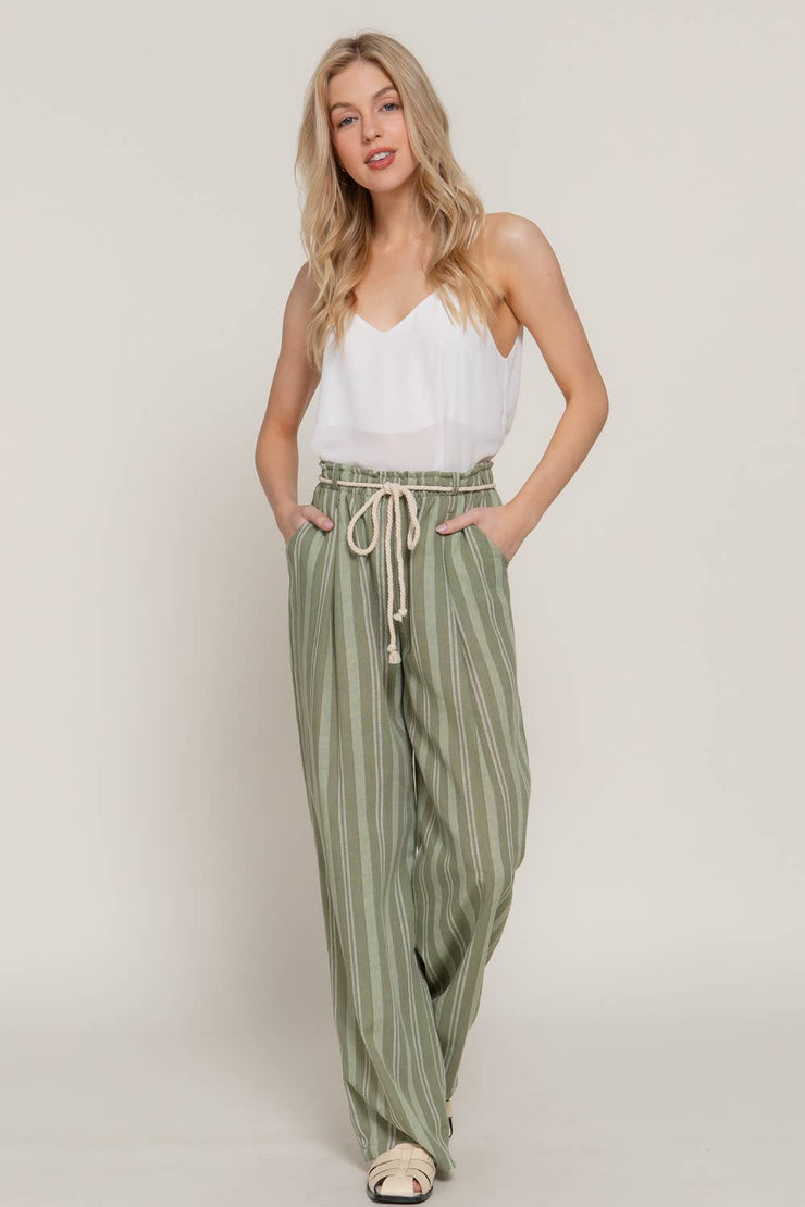 Seaside Stripe Linen Pants