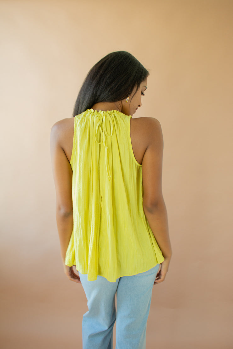 Victoria Tied Tank Yellow