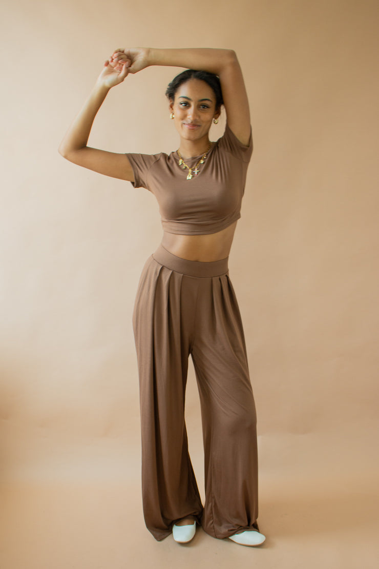 Brandy Wide Leg Pants Chocolate