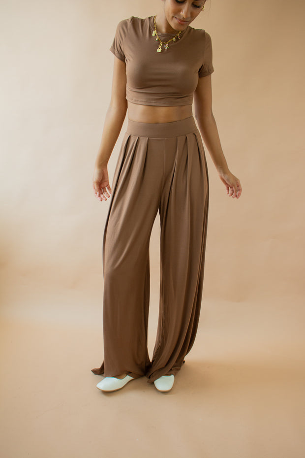 Brandy Wide Leg Pants Chocolate