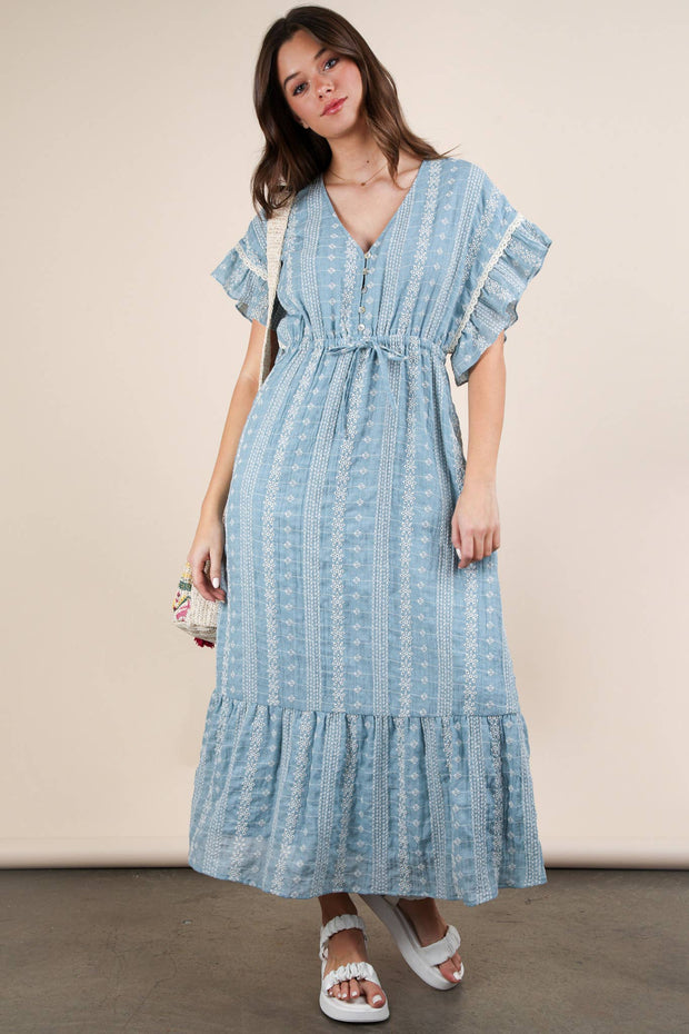 Saffron Boho Midi Dress