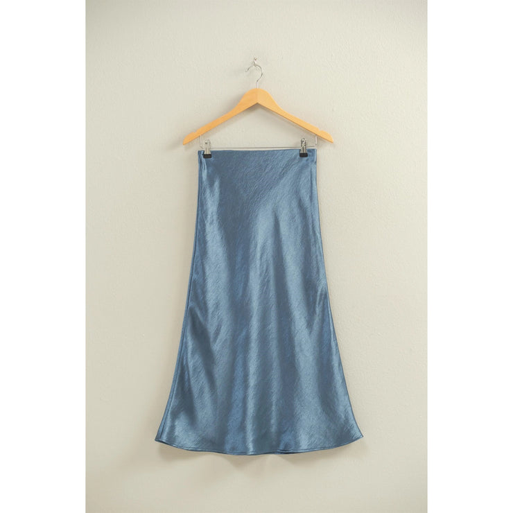 Piper Satin Midi Skirt