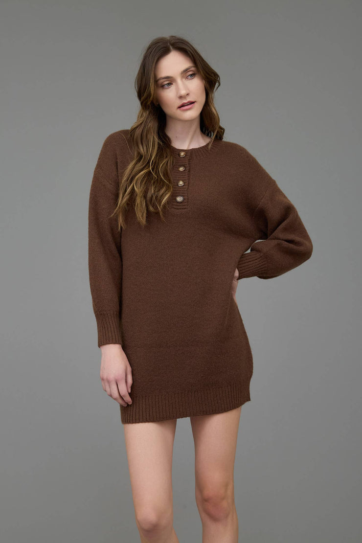 Chestnut Praline Sweater Dress