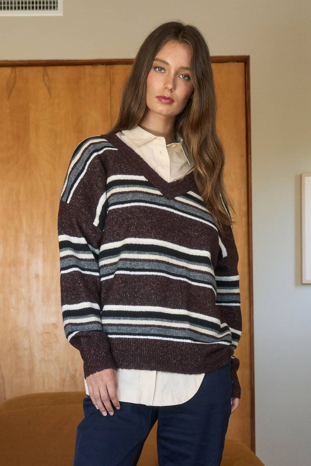 Cozy Horizon Stripe Sweater