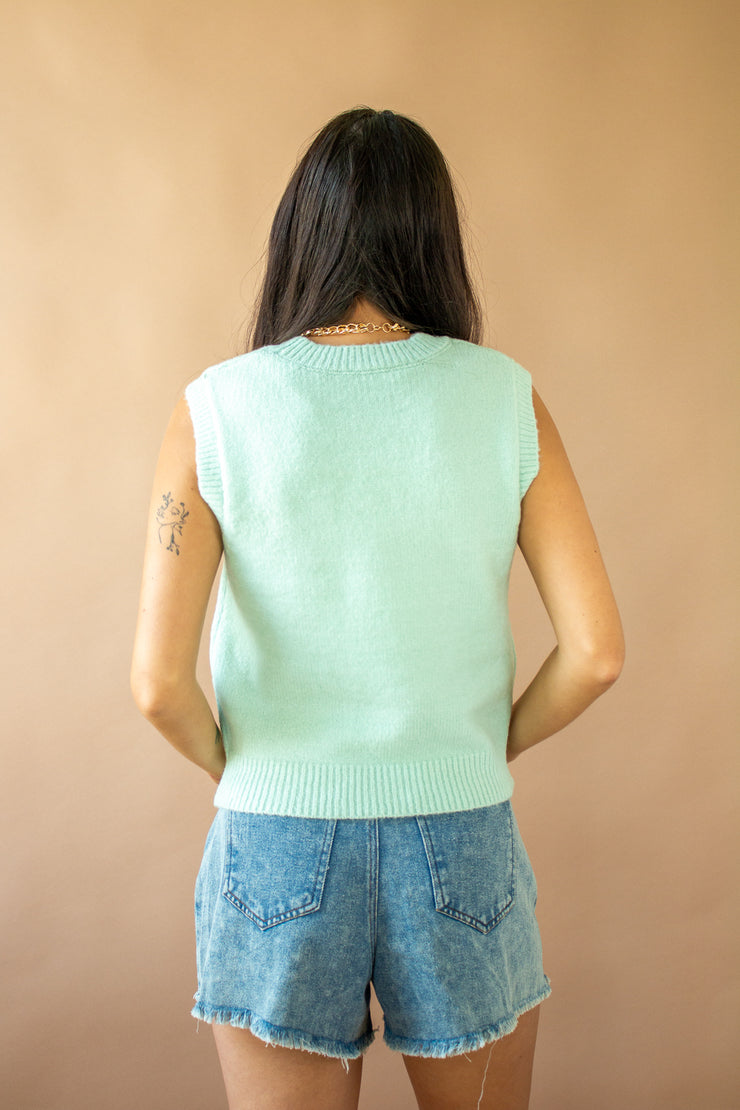 Amy Sweater Vest Mint