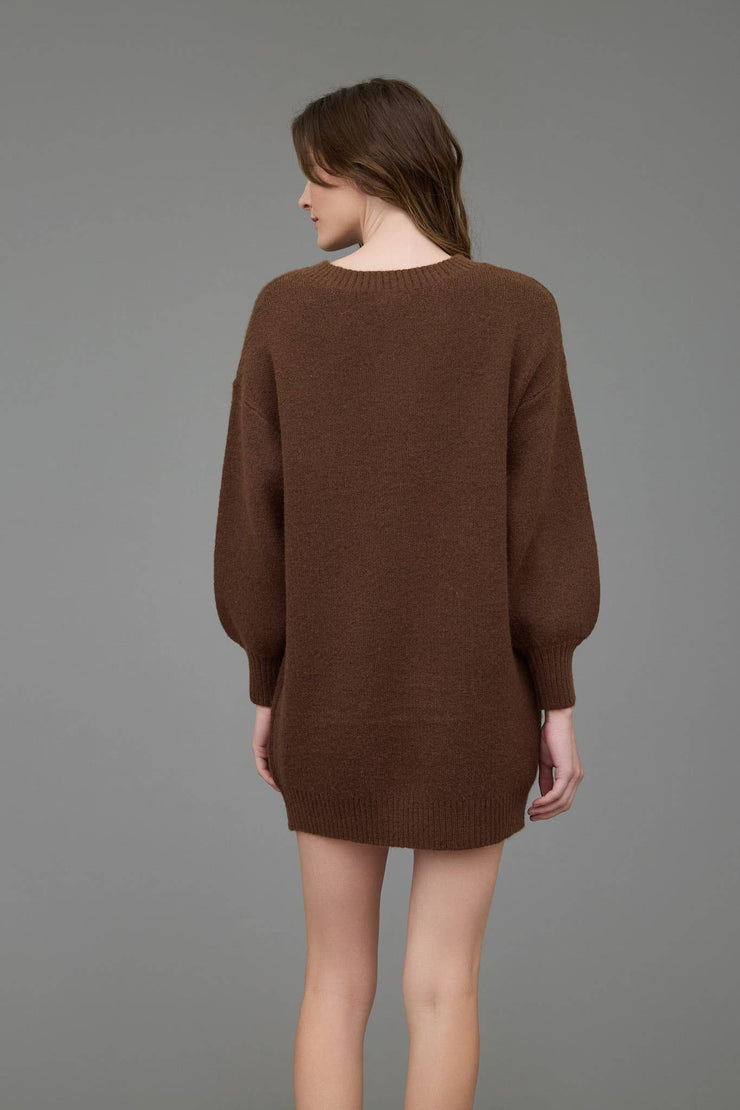 Chestnut Praline Sweater Dress