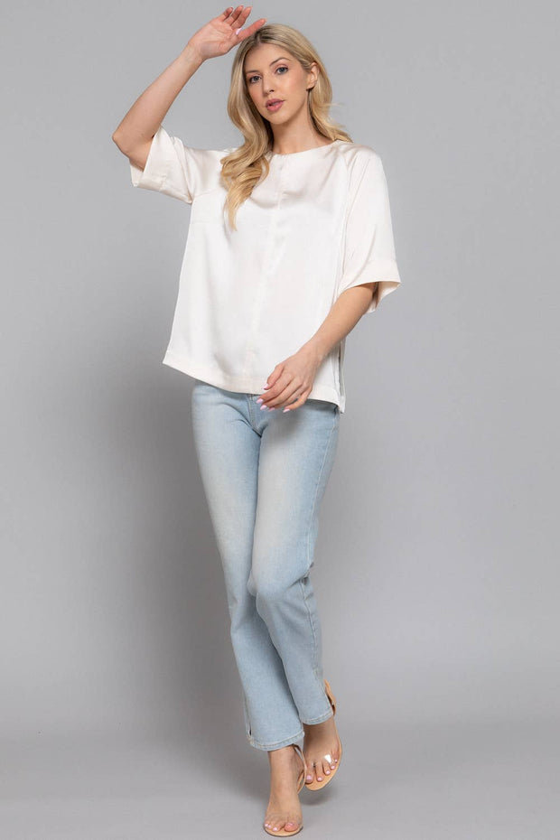 Grace Note Satin Blouse