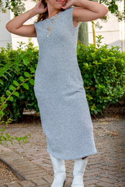 Cami Knit Midi Dress Grey