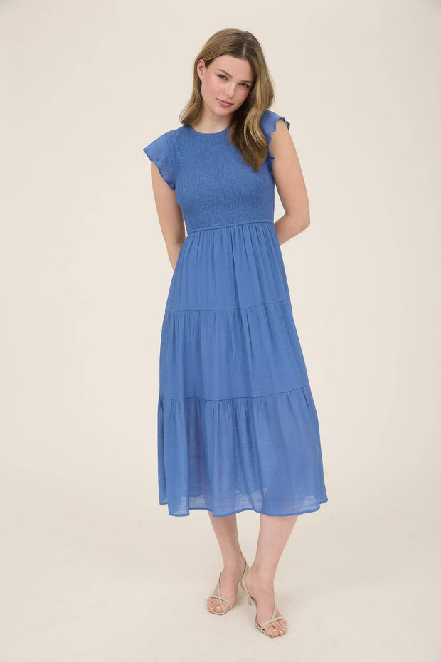 Clara Smocked Midi Dress
