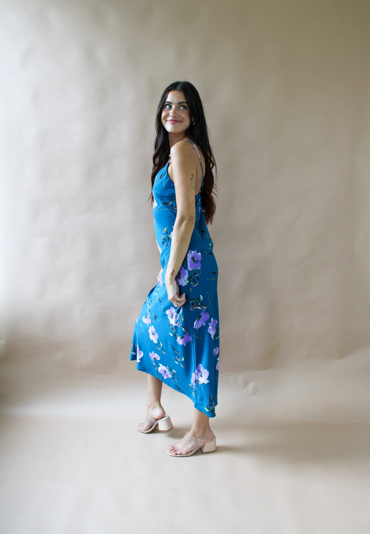 Demi Floral Maxi Dress Teal