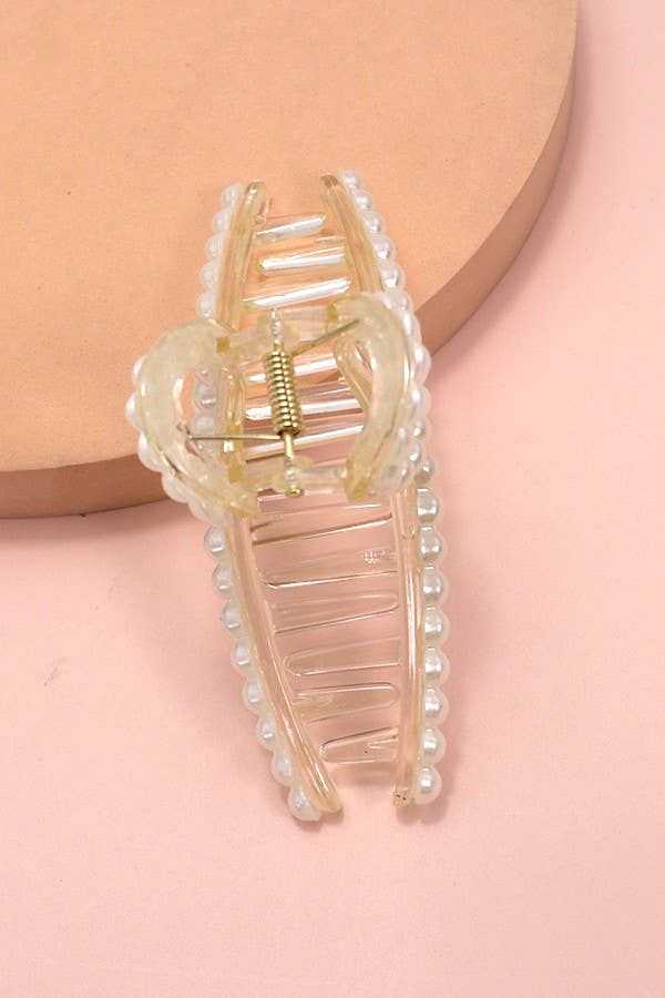CLASSIC PEARL HAIR CLAW CLIPS