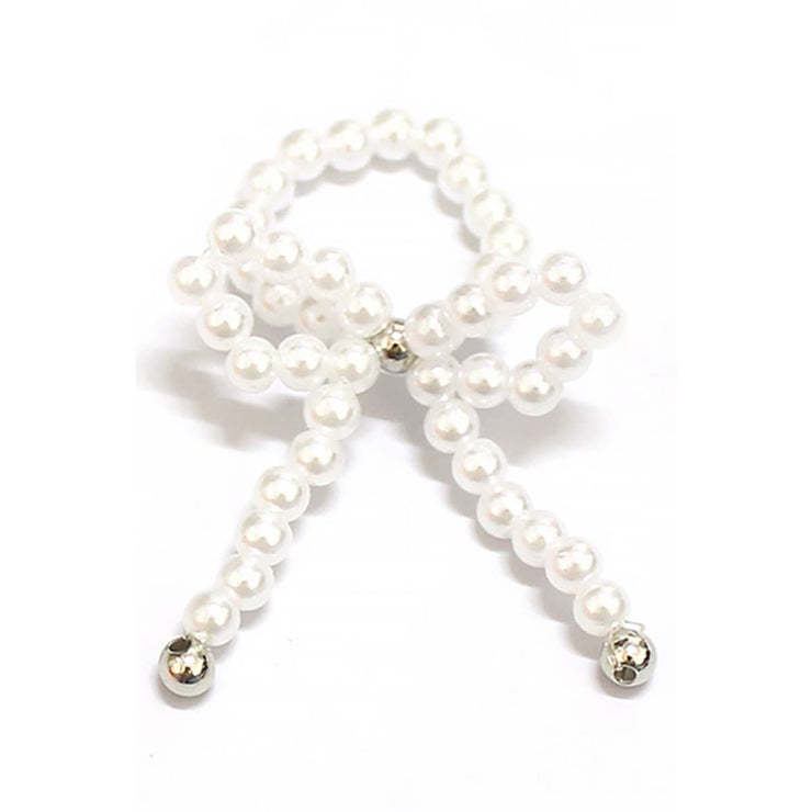 Pearl Beaded Bow Ring