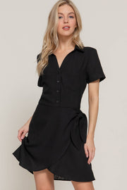 Bow & Button Dress