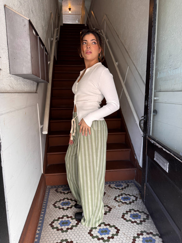 Seaside Stripe Linen Pants