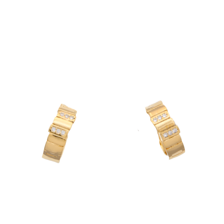 Rhinestone Huggie Earrings