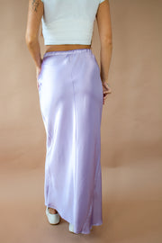 Zoey Satin Maxi Skirt Lavender