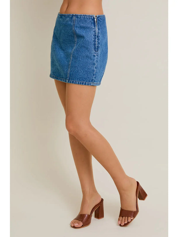 Mya Denim Mini Skirt