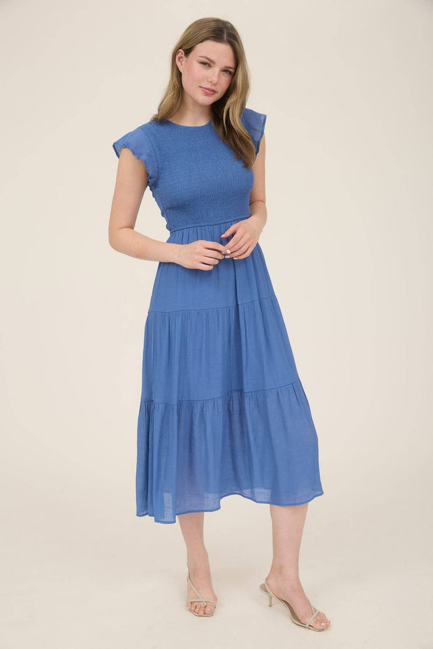 Clara Smocked Midi Dress
