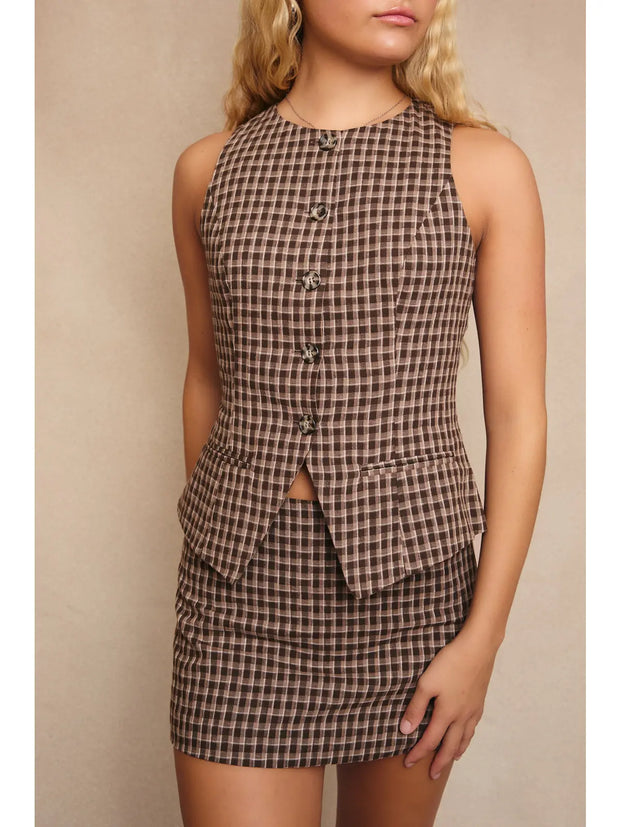 Blair Plaid Vest Top
