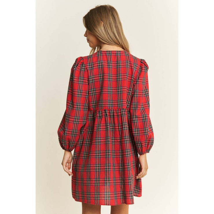 Christmas Day Plaid Dress