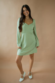 Ella Satin Dress Sage