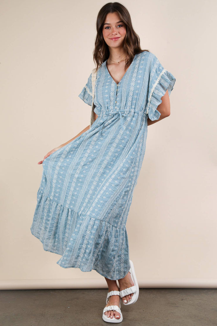 Saffron Boho Midi Dress