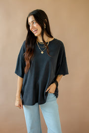 Scarlett Oversized Top Black