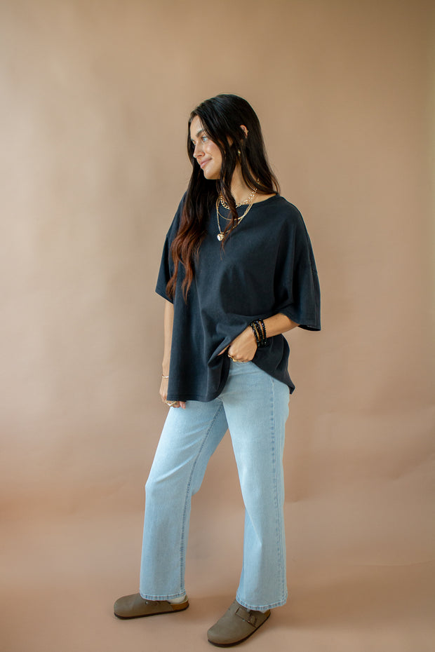 Scarlett Oversized Top Black