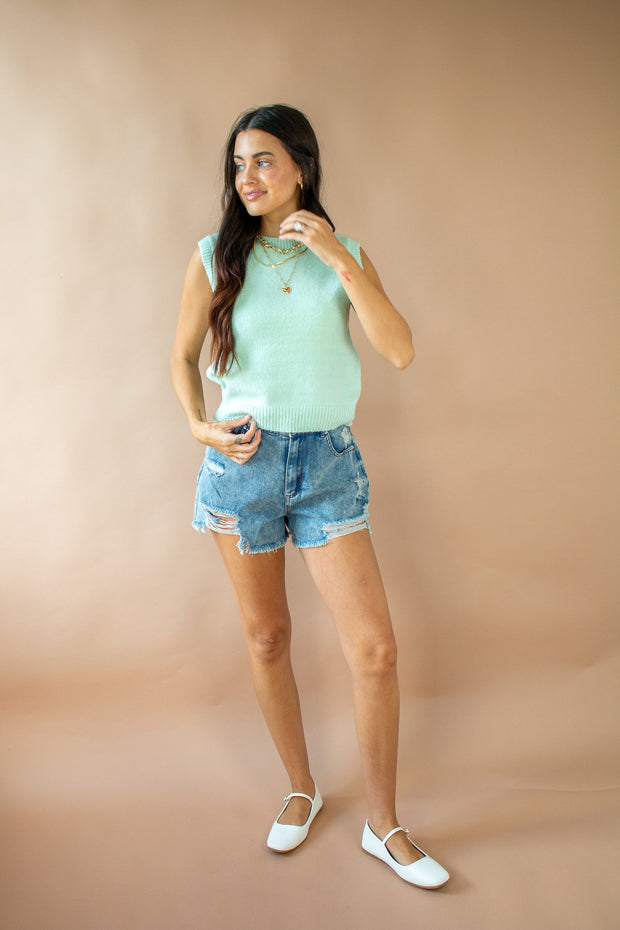 Amy Sweater Vest Mint