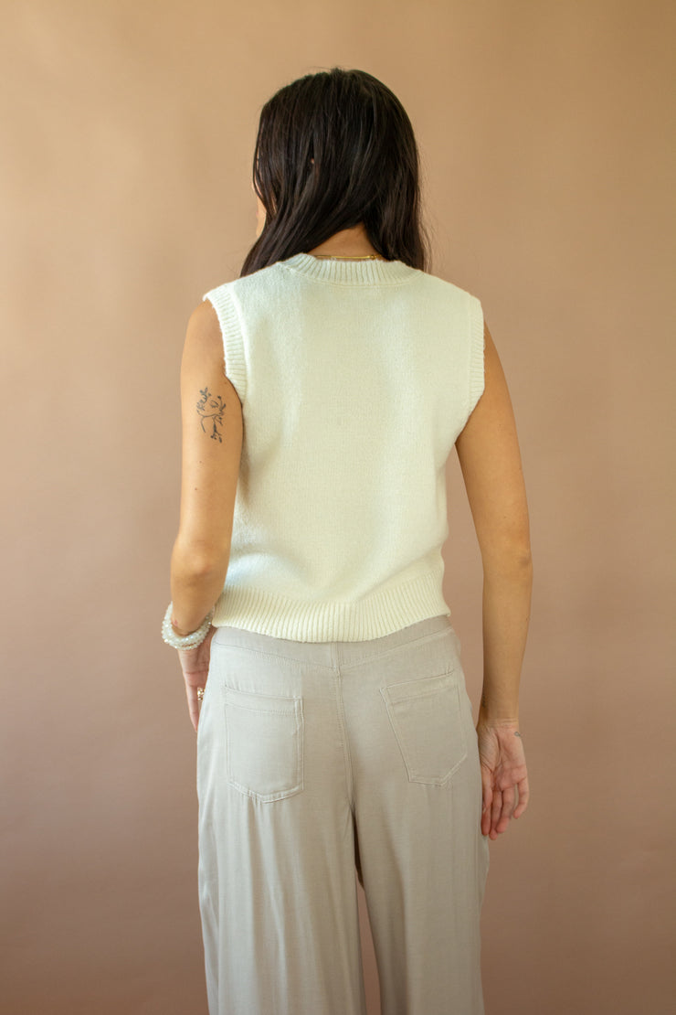 Amy Sweater Vest Ivory