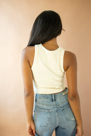 Trishia Racerback Tank Cream