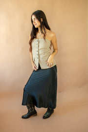 Brooke Strapless Top Taupe