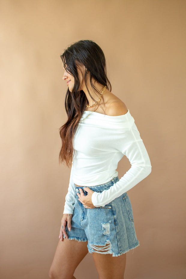 Tyana Off Shoulder Top White