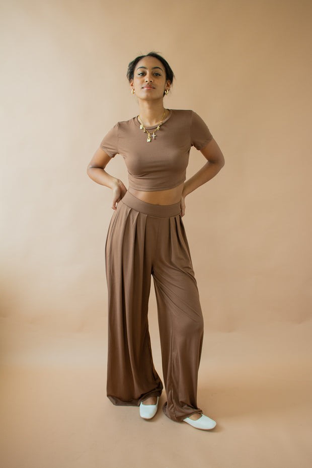 Brandy Wide Leg Pants Chocolate