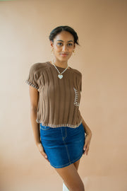 Cavalier Knit Top Brown