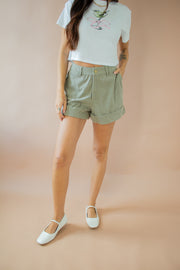 Zoey Corduroy Shorts Olive