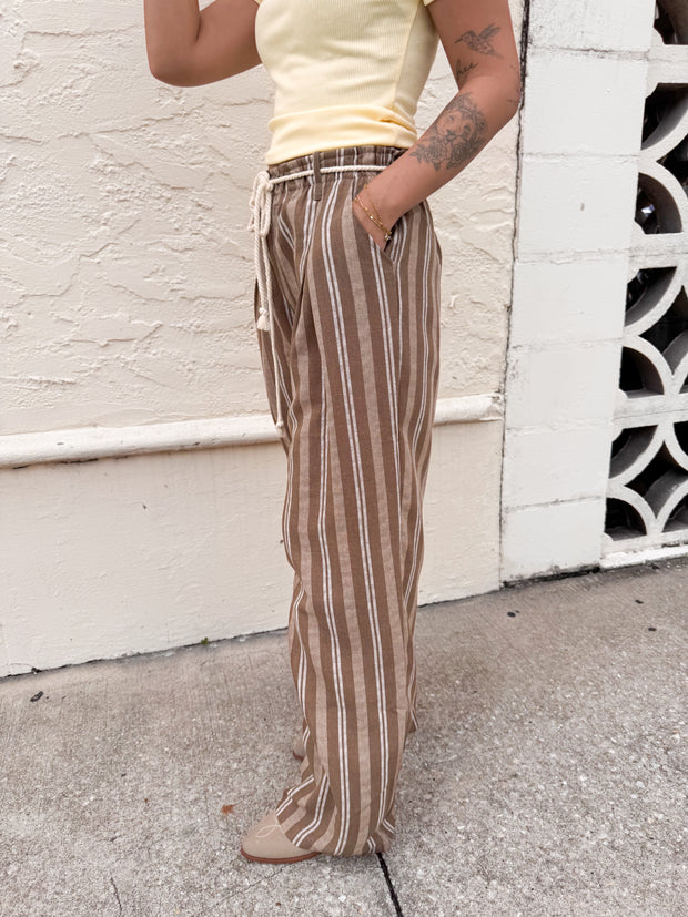Seaside Stripe Linen Pants