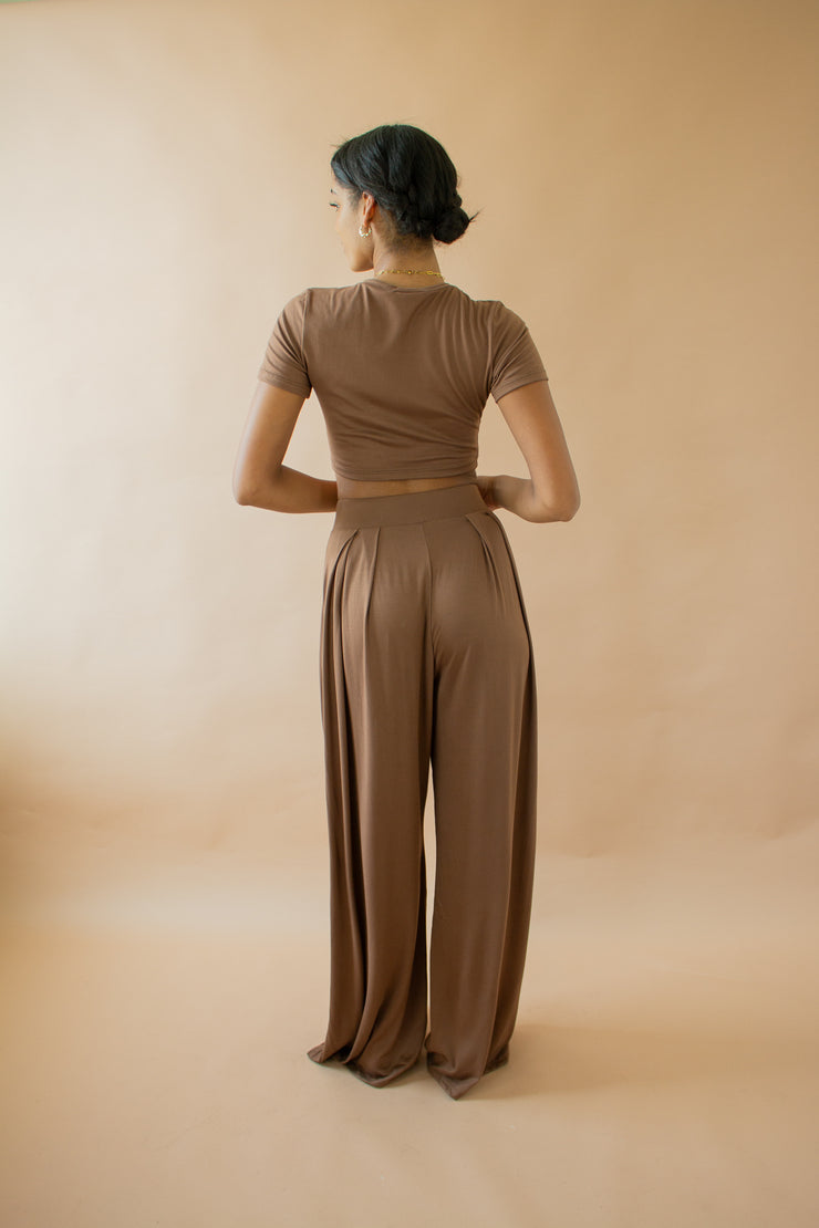 Brandy Wide Leg Pants Chocolate