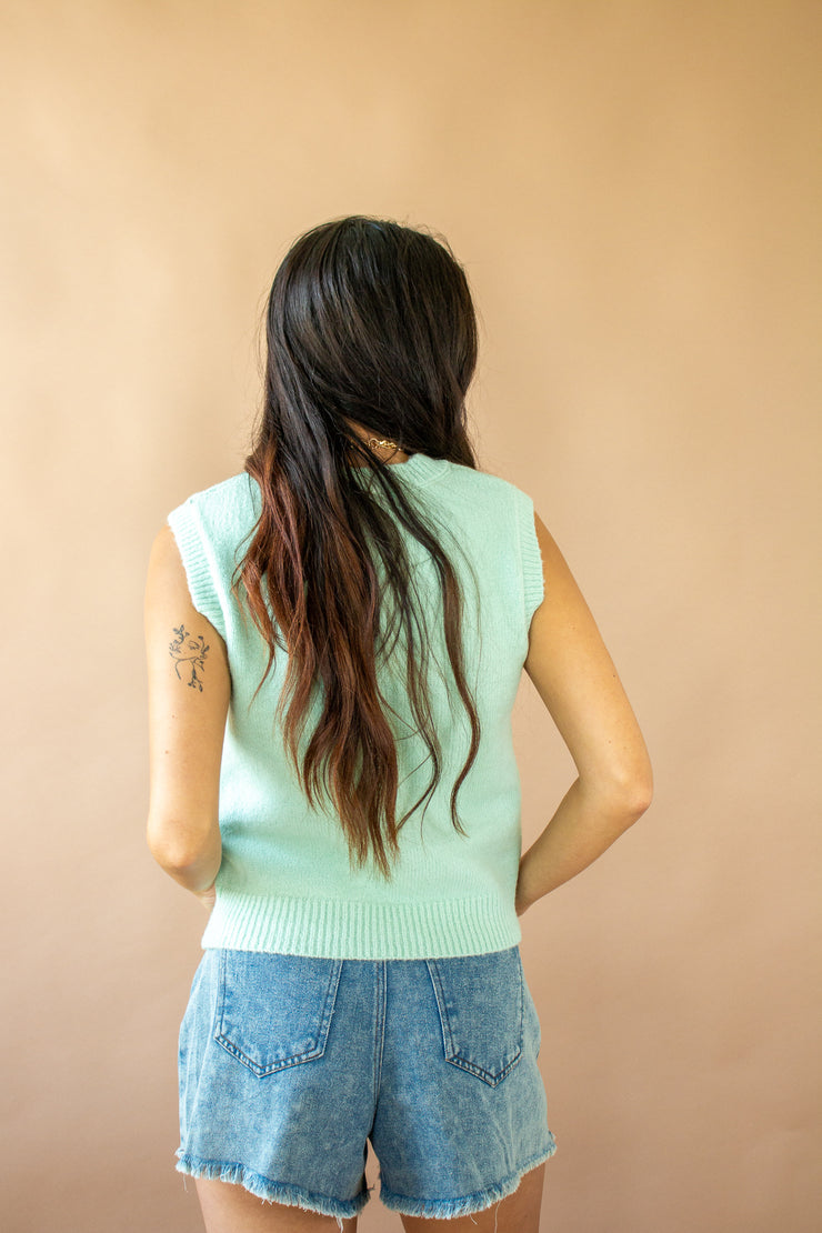 Amy Sweater Vest Mint