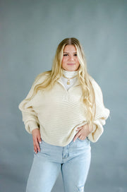 Kari Knit Collared Sweater Ivory