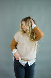 Gwen Wool Blend Sweater Taupe